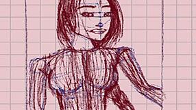 drawing beautiful asian milf hentai art