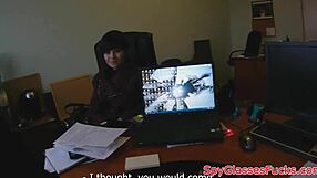 beautiful teen feels intense pleasure riding cock in pov