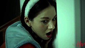 brunette lesbians finger and trib to wet orgasm in masturbation session