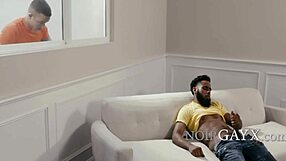 Peeping neighbor invited for a friendly chat