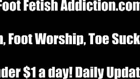 Worship Every Inch of My Perfect Size 10 Feet, Big Tits MILF Babe in Femdom Fetish BDSM Action.