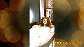 Damn! Curly Blonde Natasha Sub Gags Hard on Deepthroat