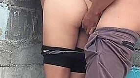 i felt emotional against the wall with my brunette neighbor