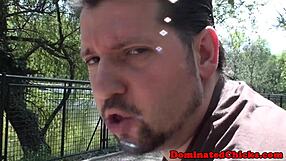 busty submissive pleasures master's hard cock