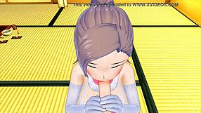 Cute girl in sexy maid costume drives my cock wild in 3D hentai