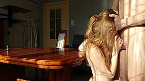 Wife Sucks And Fucks Stepbrother On Desk At Home