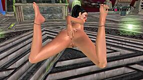 Animated cartoon teen girl fingers pussy and tight ass