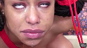 I watched this slobbery teen gag hard on a thick dick.