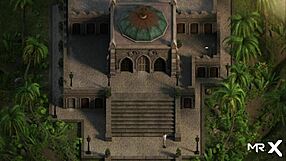 Cartoon milf hints at wild hentai sex with cock in front of three anime girls