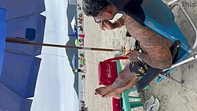 Left My Pretty Brunette Friend Creampied in Hotel After Beach Doggystyle