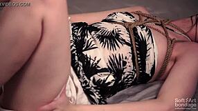 Seductive Petite Girl Tied In Lingerie With Feet Fetish In Softcore Bdsm Scene