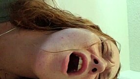 Wife Gets Quickie Tit Fuck in Bathroom