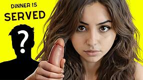 Femme de ménage latina amateur donne une branlette à une grosse bite, wow ! 😍