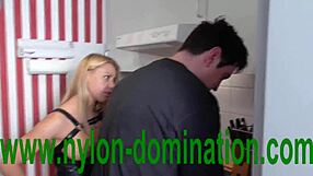 Nylon Domina Trains Her Submissive Housewife in Humiliation