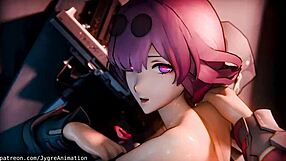 video 165 shows a wild milf in 3d action