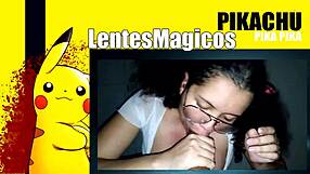 mexican girl with glasses learning to suck