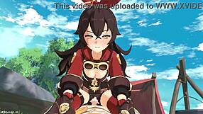 Curious about riding her? Genshin Impact Amber x Aether animation awaits