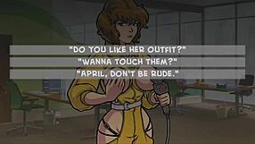 Star channel 34 part 83 features brunette in anime game adventure