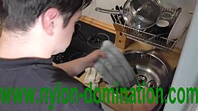 Nylon Domina Trains Her Submissive Housewife in Humiliation