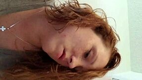 Wife Gets Quickie Tit Fuck in Bathroom