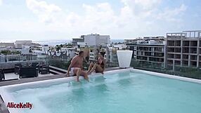 Tanned Babe Gets Creampie From Stranger, Licking And Blowjob Leading To Cumshot