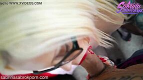 Sabrina Sabrok dominates in femdom fetish with smoking and deepthroat action. Her huge boobs control every hardcore move.