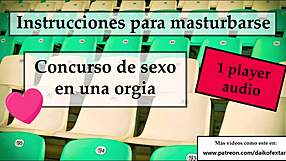 Hey, join this Joi sexual contest! Try to be the first to finish in this wild shemale orgy.