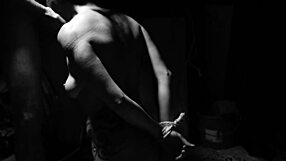 sally submits to rough bondage roleplay with spitting