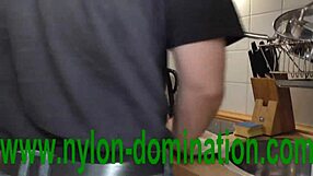 Nylon Domina Trains Her Submissive Housewife in Humiliation
