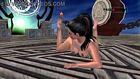 Animated cartoon teen girl fingers pussy and tight ass