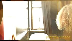 Damn! Curly Blonde Natasha Sub Gags Hard on Deepthroat