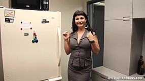 brunette lady begs for that big cock cumshot