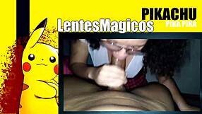 mexican girl with glasses learning to suck