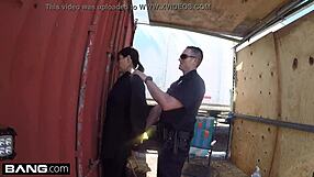 Latina Bad Girl Caught Sucking Cop's Dick Outdoors