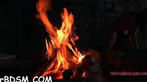 honey in latex costume gets bound and spanked in the garage