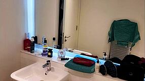 Dirty guy gets incredibly horny while bathing in the shower.