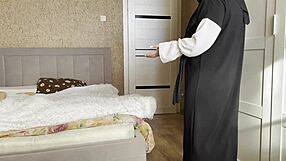 Arab MILF Gives Intense Handjob to Stepson