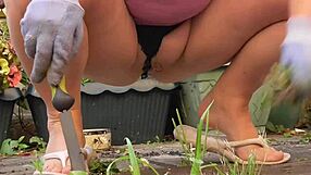 wow, check these hot new shorts while weeding on the patio!