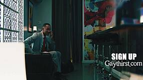 Repressed straight men turn gay with big black cocks on late night flights.