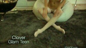 Sensual Young Babe Pleasures Herself in Stockings