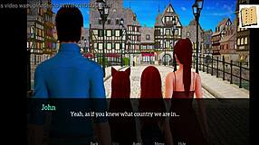 redhead teen with big tits in game