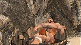 handsome hunk gets blowjob at spa