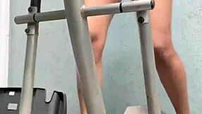 Corajosa, look what she dared in the gym with that licking and pussy action.