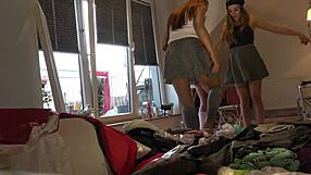 i try on tiniest thongs lingerie spandex see through leggings for this crossdressing group.