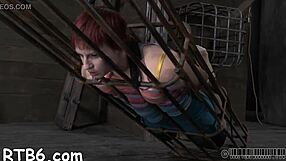 intriguing latex sadomasochism with bound blowjob and spanking in hardcore porn