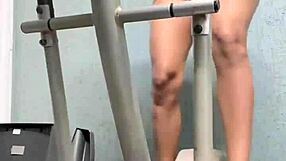Corajosa, look what she dared in the gym with that licking and pussy action.