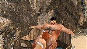 handsome hunk gets blowjob at spa