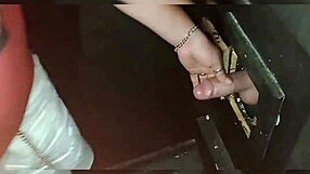 Taking a friend to the oral booth for gay encounter