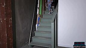 tiny teen 18+ model dominique gabrielle strips and rips clothes, facing detention for breaking rules