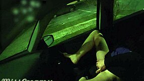 dogging my wife in public car parking as stranger fingers her to squirt.